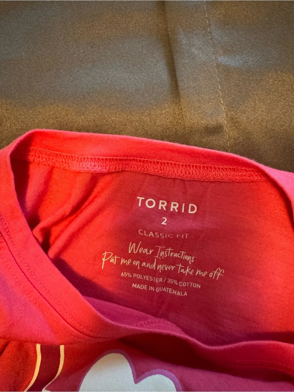 Torrid Plus Size 2 Pink Graphic Tee 